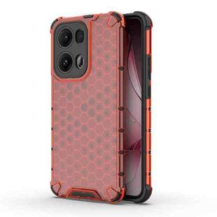 For OPPO Reno13 Pro 5G Global Honeycomb Shockproof Phone Case(Red)