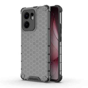 For OPPO Reno13 F 5G Global Honeycomb Shockproof Phone Case(Black)