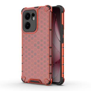 For OPPO Reno13 F 5G Global Honeycomb Shockproof Phone Case(Red)