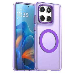 For Motorola Edge 60 Fusion Candy Magsafe PC Hybrid TPU Phone Case(Purple)