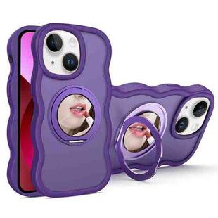 For iPhone 13 Mirror Holder MagSafe Phone Case(Purple)