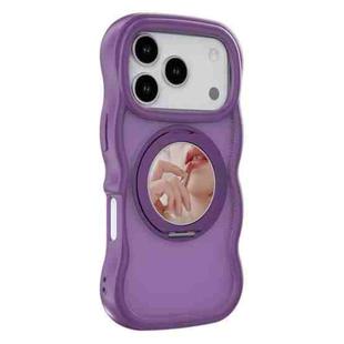 For iPhone 17 Pro Max Mirror Holder MagSafe Phone Case(Purple)