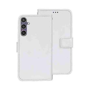 For Samsung Galaxy S24 FE 5G idewei Crazy Horse Texture Leather Phone Case(White)