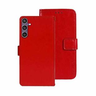 For Samsung Galaxy S24 FE 5G idewei Crazy Horse Texture Leather Phone Case(Red)
