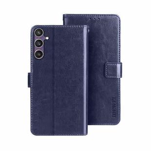 For Samsung Galaxy S24 FE 5G idewei Crazy Horse Texture Leather Phone Case(Blue)
