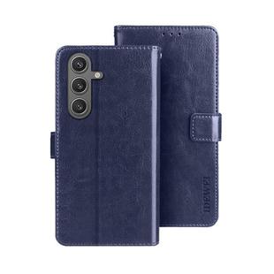 For Samsung Galaxy S25 5G idewei Crazy Horse Texture Leather Phone Case(Blue)