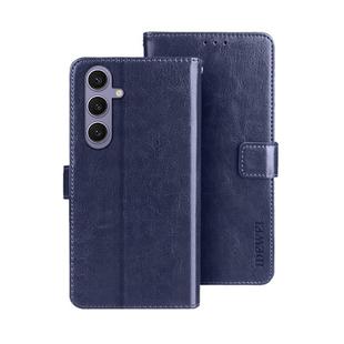 For Samsung Galaxy S25+ 5G idewei Crazy Horse Texture Leather Phone Case(Blue)
