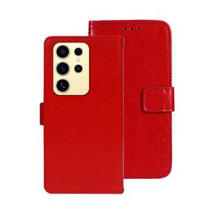 For Samsung Galaxy S25 Ultra 5G idewei Crazy Horse Texture Leather Phone Case(Red)