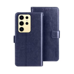 For Samsung Galaxy S25 Ultra 5G idewei Crazy Horse Texture Leather Phone Case(Blue)