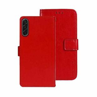 For Samsung Galaxy A17 5G idewei Crazy Horse Texture Leather Phone Case(Red)