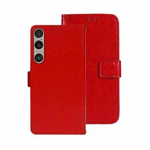 For Sony Xperia 1 VI idewei Crazy Horse Texture Leather Phone Case(Red)