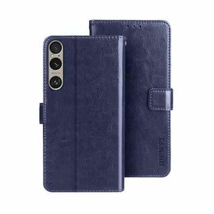 For Sony Xperia 1 VI idewei Crazy Horse Texture Leather Phone Case(Blue)