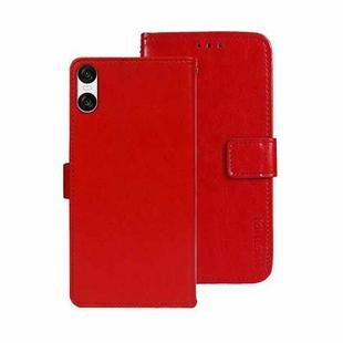 For Sony Xperia 10 VI idewei Crazy Horse Texture Leather Phone Case(Red)