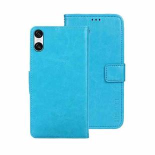 For Sony Xperia 10 VI idewei Crazy Horse Texture Leather Phone Case(Sky Blue)