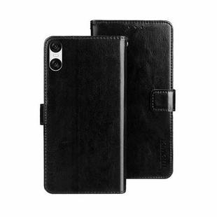 For Sony Xperia 10 VI idewei Crazy Horse Texture Leather Phone Case(Black)