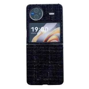 For vivo X Flip Plaid Fabric PC Protective Phone Case(Black)