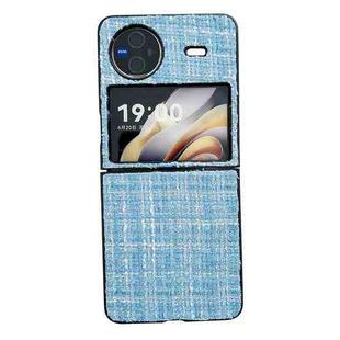 For vivo X Flip Plaid Fabric PC Protective Phone Case(Blue)