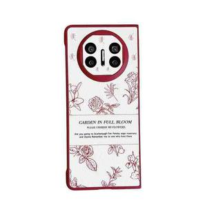 For Huawei Mate X5 Sketch Flower Pattern Phone Case(Rose)