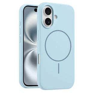 For iPhone 16 Liquid Silicone MagSafe Phone Case(Blue)