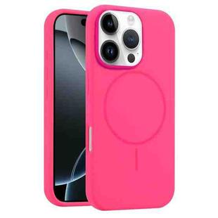 For iPhone 16 Pro Max Liquid Silicone MagSafe Phone Case(Rose Red)