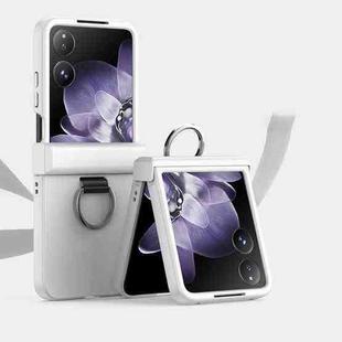 For Xiaomi Mix Flip Ultra-thin Skin Feel Ring Phone Case with Hinge(White)