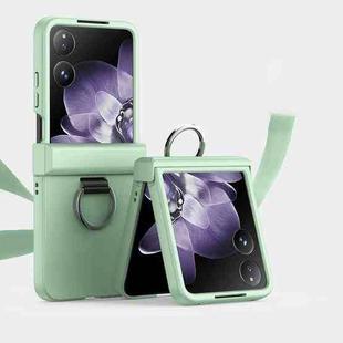 For Xiaomi Mix Flip Ultra-thin Skin Feel Ring Phone Case with Hinge(Mint Green)