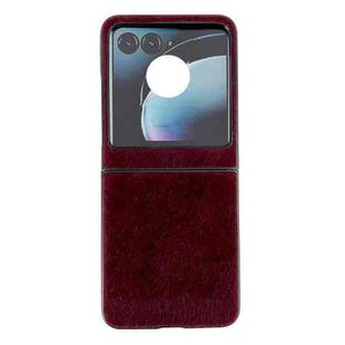 For Motorola Razr 40 Ultra Plush Full Coverage Phone Case(Wine Red)