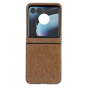 For Motorola Razr 40 Ultra Plush Full Coverage Phone Case(Brown)