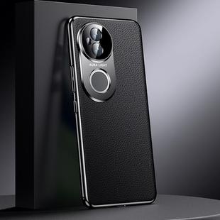 For vivo S20 Genuine Leather PC Phone Case(Black)