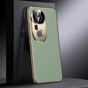 For vivo S20 Pro Genuine Leather PC Phone Case(Green)