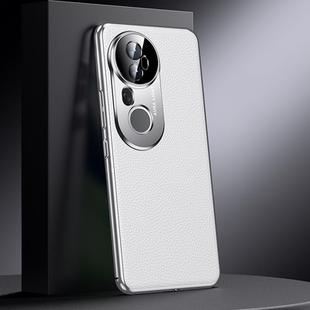 For vivo S20 Pro Genuine Leather PC Phone Case(White)