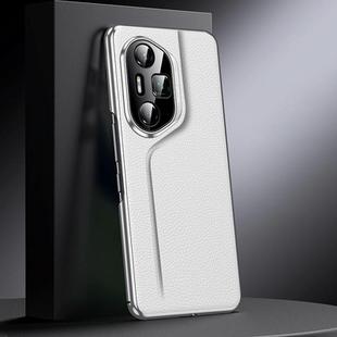 For Honor 300 Pro Genuine Leather PC Phone Case(White)