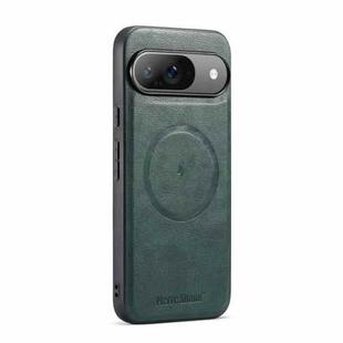 For Google Pixel 9 Pro XL Fierre Shann Cowhide Texture MagSafe Magnetic Phone Case(Green)