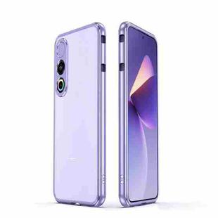 For Meizu 21 Aurora Series Lens Protector + Metal Frame Phone Case(Purple Silver)