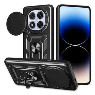 For Redmi Note 14 Pro+ 5G Sliding Camera Cover Design TPU+PC Phone Case(Black)