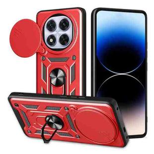 For Redmi Note 14 Pro+ 5G Sliding Camera Cover Design TPU+PC Phone Case(Red)