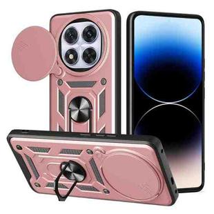 For Redmi Note 14 Pro+ 5G Sliding Camera Cover Design TPU+PC Phone Case(Rose Gold)
