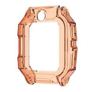 For Xiaotiancai Z6P Half Coverage Hollow TPU Watch Protective Case(Transparent Orange)