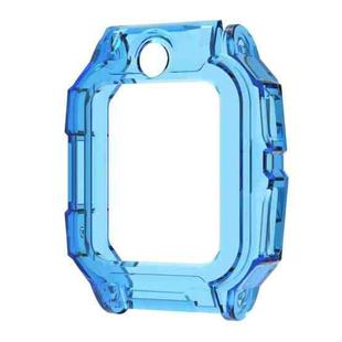 For Xiaotiancai Z6P Half Coverage Hollow TPU Watch Protective Case(Transparent Blue)