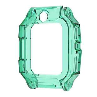 For Xiaotiancai Z6P Half Coverage Hollow TPU Watch Protective Case(Transparent Green)