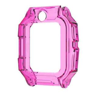 For Xiaotiancai Z6P Half Coverage Hollow TPU Watch Protective Case(Transparent Rose Red)