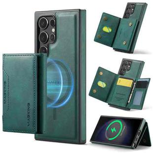 For Samsung Galaxy S23 Ultra 5G DG.MING MAGKING-K2 Series MagSafe RFID Card Bag Detachable Phone Case(Green)