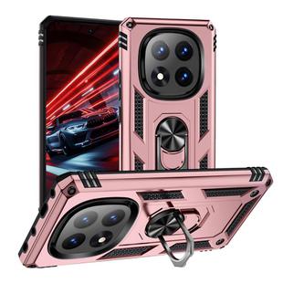 For Redmi Note 14 Pro+ 5G Shockproof TPU + PC Phone Case with Holder(Rose Gold)