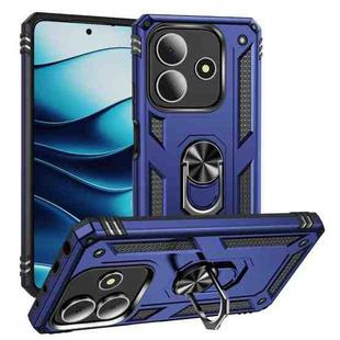 For Redmi Note 14 5G Shockproof TPU + PC Phone Case with Holder(Blue)