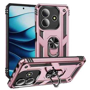 For Redmi Note 14 5G Shockproof TPU + PC Phone Case with Holder(Rose Gold)
