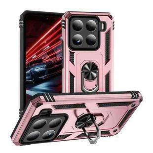 For Xiaomi 15 Pro Shockproof TPU + PC Phone Case with Holder(Rose Gold)