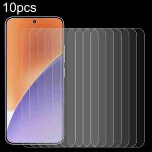 For Xiaomi 15 10pcs 0.18mm 9H 2.5D Tempered Glass Film, Support Fingerprint Unlocking