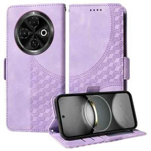 For Tecno Spark 30C Embossed Rhombus Starry Leather Phone Case(Purple)