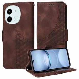 For Tecno Spark 30 5G / Pova 6 Neo 5G Embossed Rhombus Starry Leather Phone Case(Brown)