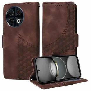 For Tecno Spark 30 Pro 4G Embossed Rhombus Starry Leather Phone Case(Brown)